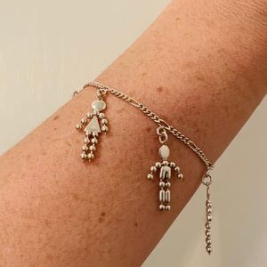 Sterling Silver vintage Figaro Chain w/ Charms